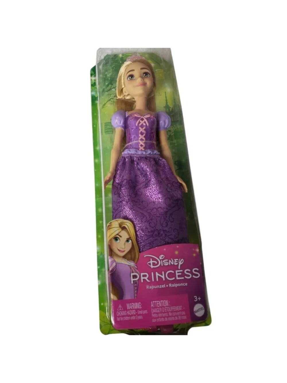Disney Princess Dolls Rapunzel & Belle Ages 3+ Purple & Yellow Dresses Set Of 2